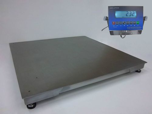 Sws-7620-ss-lcd, 10,000 x 2 lb, all stainless-washdown 4&#039; x 4&#039; floor scale for sale