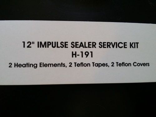 ULINE H-191 12&#034; Impulse Sealer Service Kit 2 elements 2Teflon Tapes &amp; 2  ....