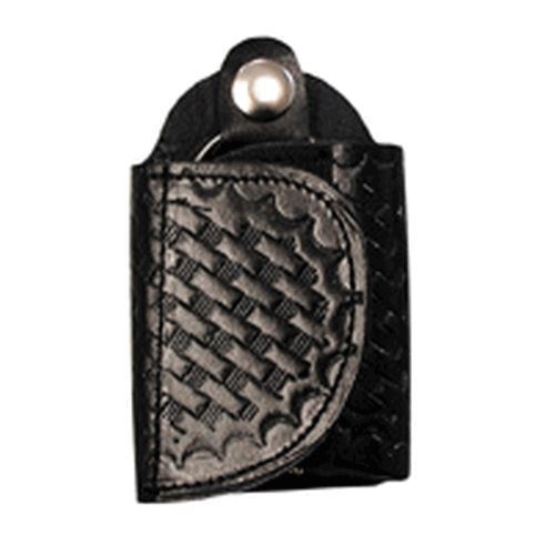 Lot 3 Boston Leather 5445-3 Black Silent Key Holder Velcro Close Chrome Snaps