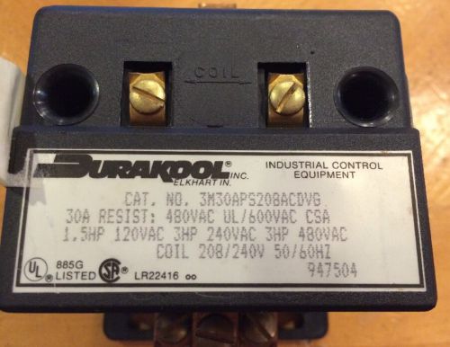 Durakool 3m30aps208acdvg contactor - mfr# bl19634 for sale