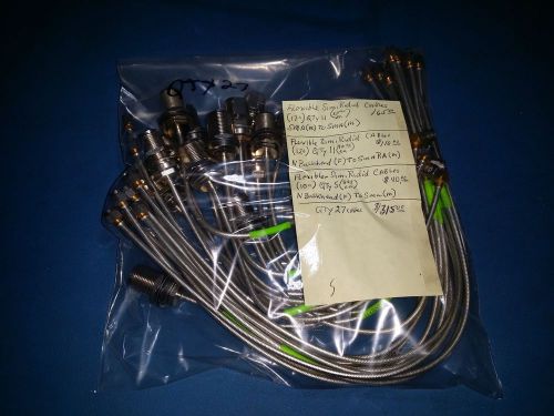 Flexible Semi Rigid Cables for Test Equipment Lot of (27) Total