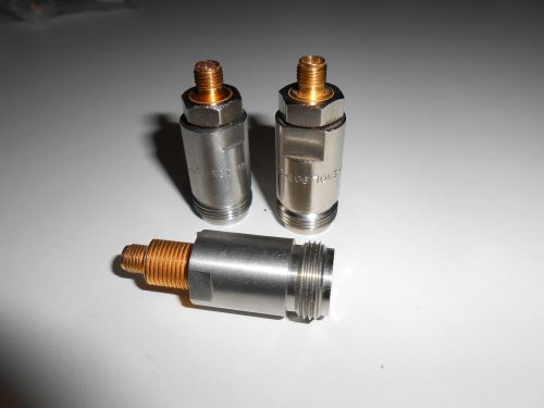 Amphenol High Precition gold plated N Female to SMA Female adaptor Lot of 3 pcs