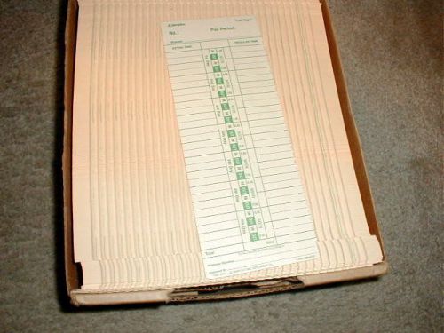 Full box of 1000 Simplex 1950-9257 true align time cards