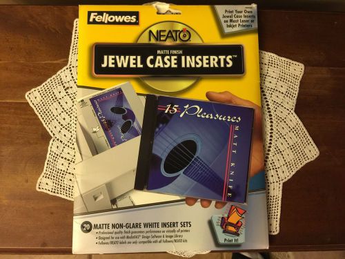 FELLOWES JEWEL CASE INSERTS MATTE FINISH TWENTY SHEETS DESIGN YOUR OWN CD CASE