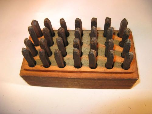 Vintage Greenfield Steel 1/8&#034; Letter Stamp Set in Box