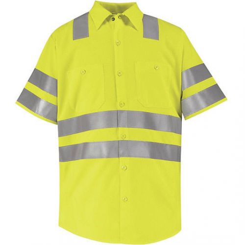 RED KAP SS24SB Hi-Visibility Short Sleeve Work Shirt - Class 3 Level 2SIZE LARGE