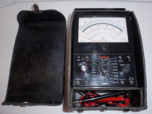Simpson 260-6XLPM Multimeter with Case &amp; Probes - For Parts or Repair