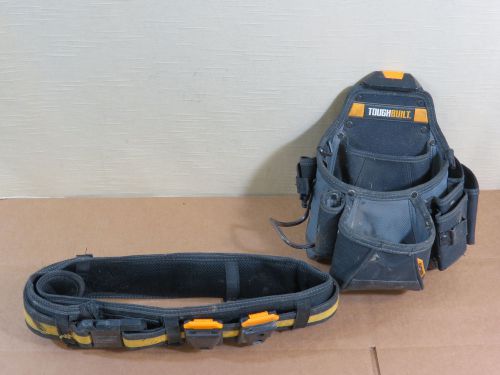Toughbuilt tool belt with clip tech utility pouch,cliptech,tough built for sale