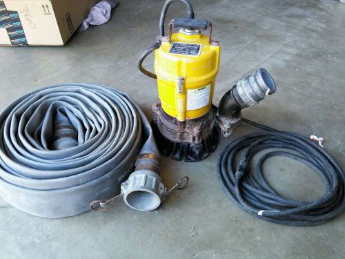 Wacker ps2 400 50mm/2 inch submersible pump with 50&#039; discharge hose trash sump for sale