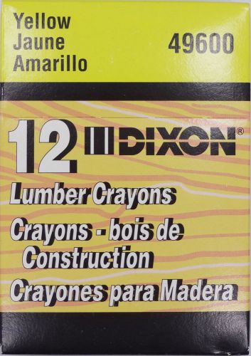 New Dixon One Dozen Yellow Lumber Crayons (Keel) 49600 with Priority Mail