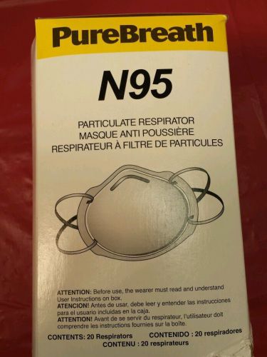 N95 Dust Masks Particulate Respirators-- 20 Pack Pure Breath New