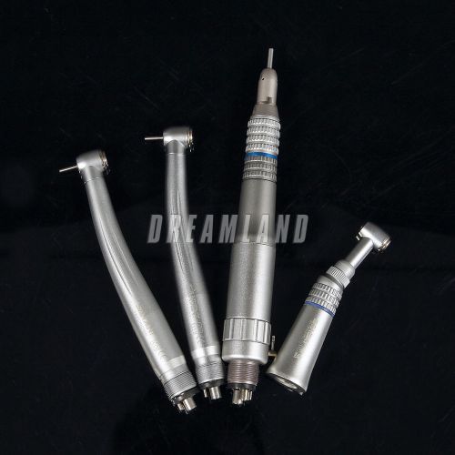 2 pcs Dental High Speed Handpiece + Low Speed Straight Contra Angle Motor kit