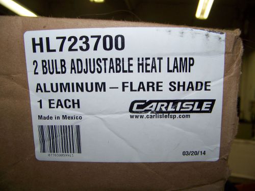 Carlisle Heat Lamp 2 Bulb (Included) Adjustable Food Warmer Flare Shade # HL7237