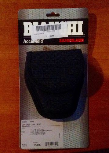 Bianchi Black Covered Cuff Case Model 7300 - 2-2/14&#034; Belt Loop Bag/Pouch