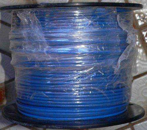 New 500&#039; 12 GA Gauge electrical wire on spool THHN-THWN solid copper Blue