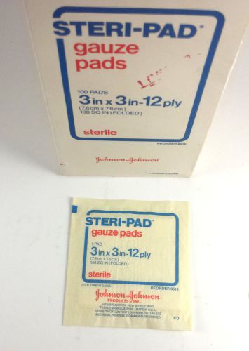 Steri-Pad Gauze 3x3 Inches Pads Individually Wrapped 80 in Original Box NEW