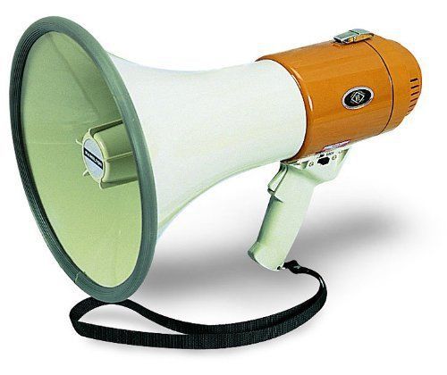 Mighty mike bull horn loud speaker unit with 1/2 mile range siren for sale
