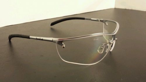 Bolle Silium Safety Glasses Silver Frame Clear Anti-Scratch Anti-Fog Lenses z87