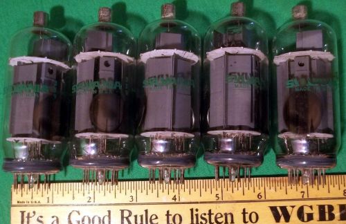 (5) Sylvania 6LF6 Horizontal Output Tubes Used Tested! Good! Super Clean! Match!