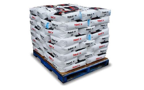 Peladow calcium chloride pellets snow &amp; ice melt, 50 lbs- 1 pallet of 55 bags for sale