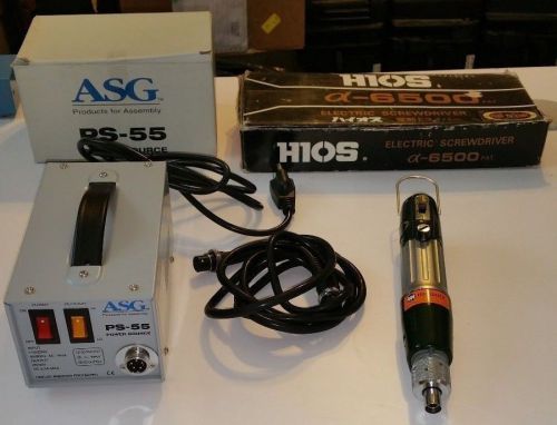 A-6500 ASG Hios, Mountz Torque Driver PUSH TO START  With ASG PS55 POWER SUPPLY