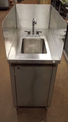Floor Stand Hand Sink W/ double Side Splash Commercial Kitchen Heavy Duty Faucet