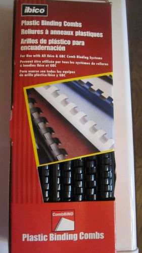 ibico 3/8 &#034; black plastic binding combs - 100 pieces