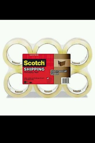 Scotch - 3750 Commercial Grade Packaging Tape, 1.88&#034; x 54.6yds, Clear -  6/Pack