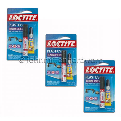Loctite plastic bonding system, 3 packs for sale