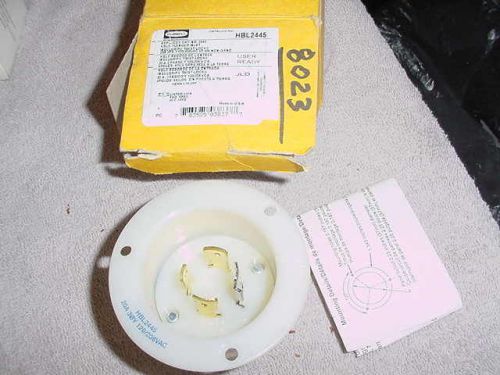 *new* hubbell hbl2445 flanged inlet 20 amp 3ph y 120/208 4-wire nema l18-20p for sale