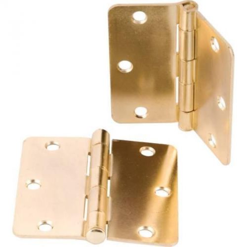 Anvil mark butt hinges 3 1/2&#034;  1/4&#034; radius satin brass anvil mark doorknobs for sale