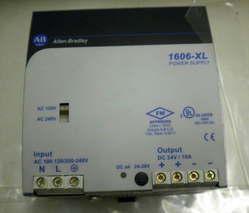 (9140) allen bradley power supply 1606-xl240e 240w 24-28v for sale