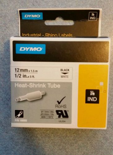 Dymo Heat-Shrink Tube 1/2&#034; X 5 ft Dymo Rhino PN #18055