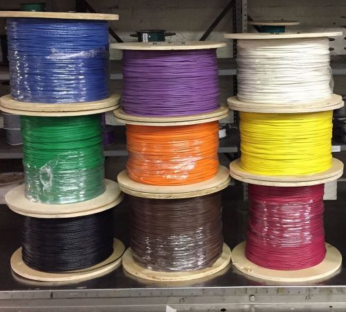 UL1015 18 AWG 15/30 STRANDED TIN COPPER WIRE, 250&#039; ANY COLOR, 105C 600V