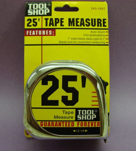New 25&#039; Tape Measure 1&#034; Wide Blade - Rigid To 7&#039; - Auto Return   (SALE PRICE)