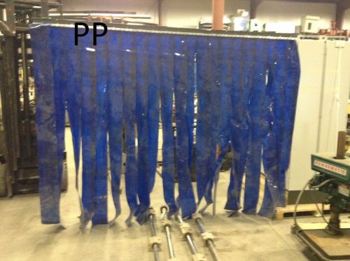 Blue plastic 8&#039; h x 10&#039;6&#034; w vinyl air block speed door/curtain draft stop for sale