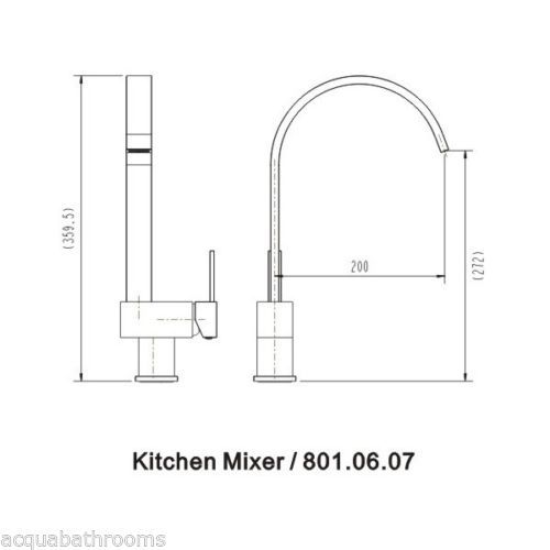 DORA MODERN KITCHEN SINK AND LAUNDRY MIXER TAP - WITH PIN LEVER