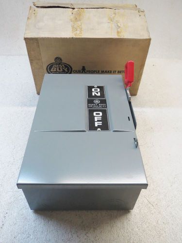 G E 60 AMP ENCLOSED SWITCH 15 HP, 240 VAC, TH4322 (NEW)