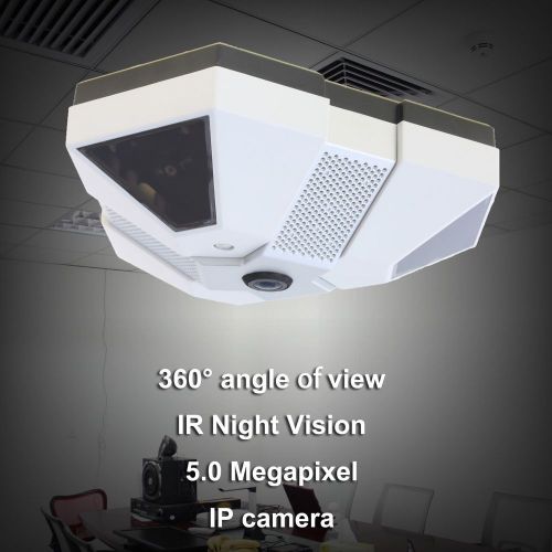 360° full view 5.0 Megapixel network cameras low illumination PTZ night vision