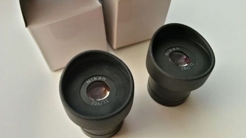 Pair of Nikon Microscope High Power 20X Widefield Eyepieces C-W20X/12 Fit 30mm
