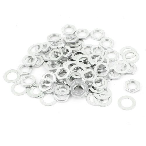 80 pcs threaded hex nuts fasteners ring set w round metal washers for sale