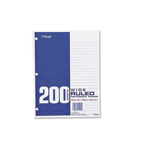 Mead Economical 16-lb. Filler Paper with Wide Rule 10 1/2&#034; x 8&#034;, 200 Sheets/pk.