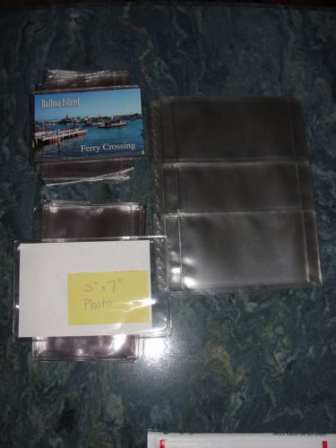 Lot of 60+ Plastic Document Holders Scrapbook Postcard Photo Page Protector