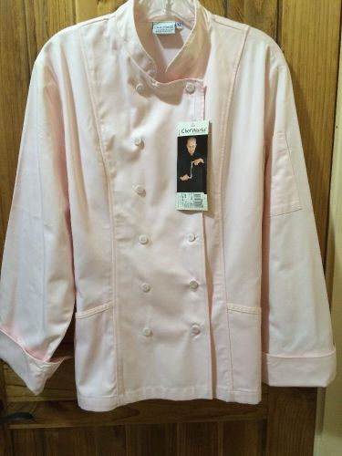 Adorable Chef Coat For A Lady From Chef Works It&#039;s Pink And Size Extra-Large