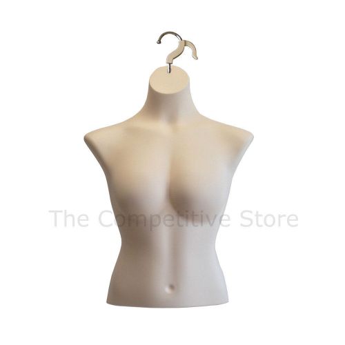 Female Busty Torso Flesh Mannequin Form - Great Display For Medium Size