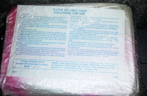 100 hot water soluble laundry bags 28&#034; x 39&#034; - 30-32 gallon - dissolving for sale