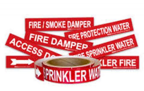 FIRE SPRINKLER DUCT SYSTEM Stickers or Decals firefighter fire sprinkler  LOT