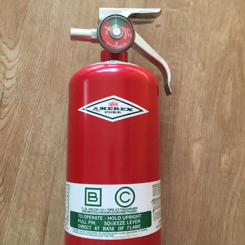 Amerex Halon Fire Exstinguisher Industrial B C 5lbs 1211 DISCHARGED