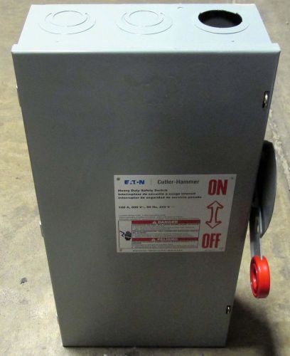 Cutler Hammer 100 Amp Safety Switch DH363NGK  600 VAC Fusible Nema 1