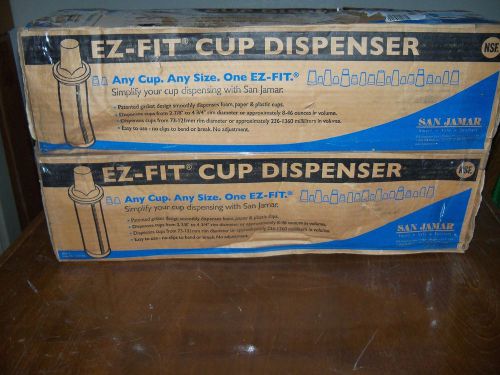 San jamar c2410cbk in-counter one size fits all ez-fit 8 - 46 oz. cup dispenser for sale